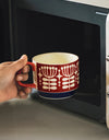 Japanese Flower Coffee Mug Set Retro Ceramic Milk Oats Mug Office Water Handgrip Cup Kitchen Party Drinkware Set 300ml