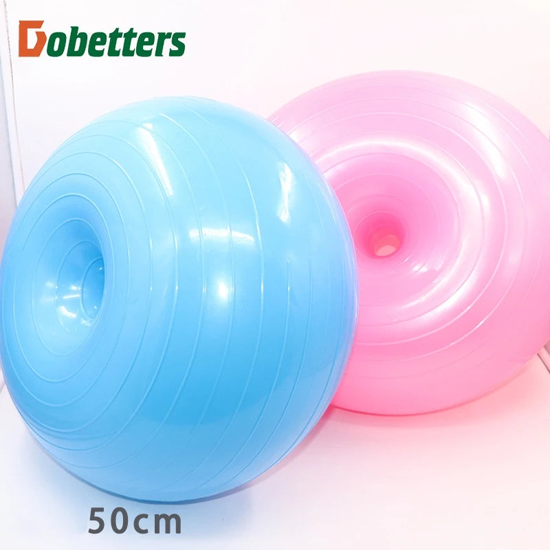 50cm Yoga Ball Donuts Thickened Large Yoga Fitness Pilates Apple Ball Home Gym Sport Ball