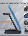 4 In 1 Wireless Charger Stand For iPhone 15 14 13 12 Samsung S23 S22 Ultra Note Galaxy Watch Foldable Fast Charging Station Dock