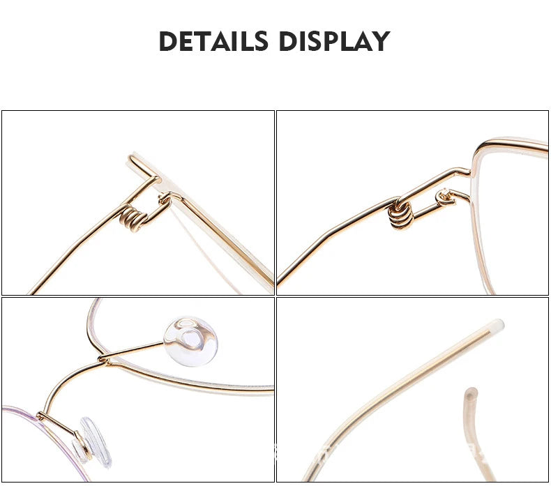 Irregular Polygon Titanium Screwless Eyeglasses Frame