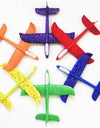 48cm LED DIY Kids Toys Hand Throw Flying Glider Planes Foam Aeroplan Model Party Bag Fillers Flying Glider Plane Toys Kids Game