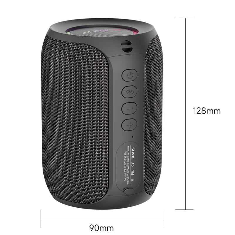 Powerful Bluetooth Speaker, Bass Wireless, LED Light, Outdoor Speakers, Subwoofer, Waterproof Sound Box Support