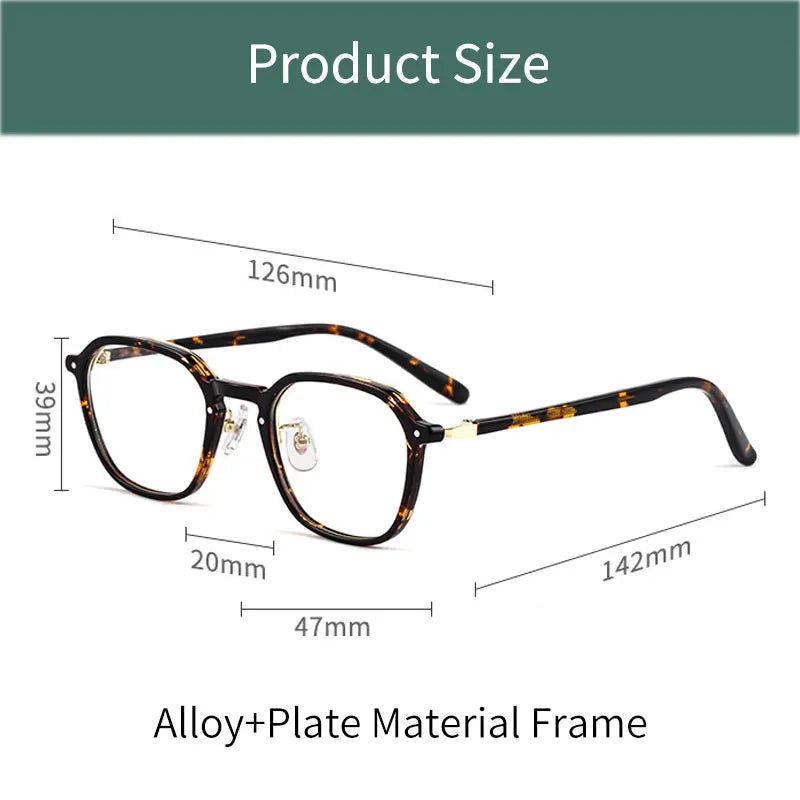 Ultra-light Retro Acetate Eyeglasses Fashion Small Face Optical Prescription Glasses Frame Men And Women KBT98C51