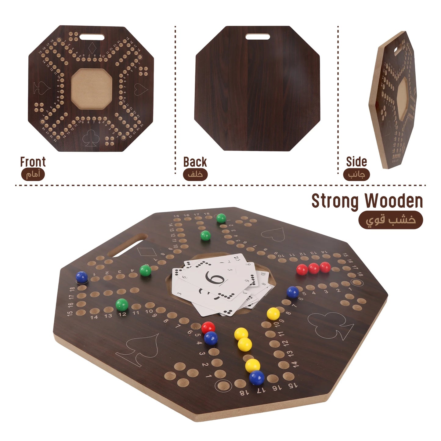 Jackaroo Board Game – 4 Player Wooden Strategy Game