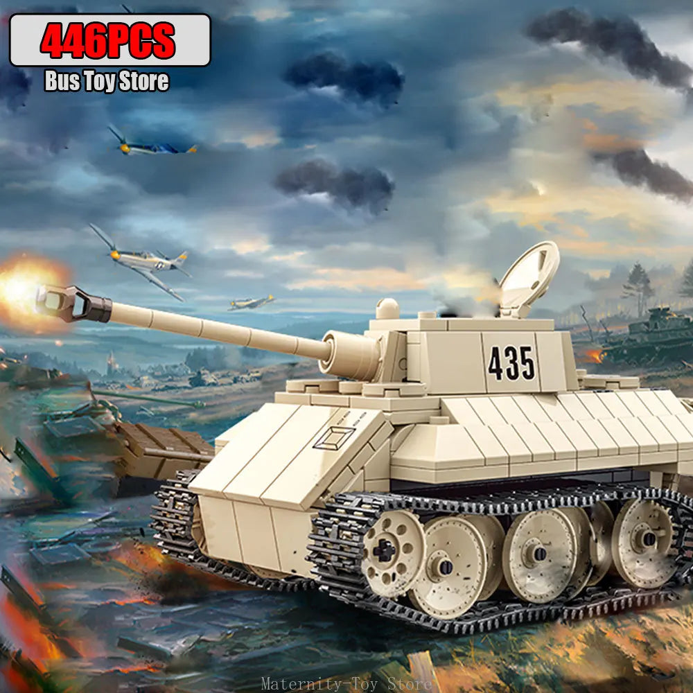Ww2 Military Tanks Series Tiger  Leopard Heavy TANK BT-7 Light Tank Soldier Building Blocks Bricks Army s  Toys Gifts