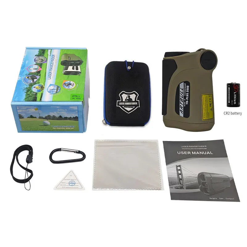 6X Laser Rangefinder 2000m With Slope Compensation And Flag Lock