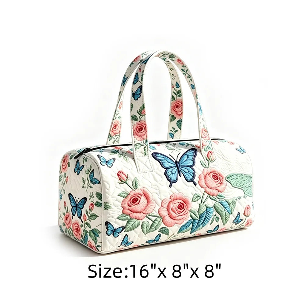 Vintage Animal Print Quilted Duffel Bag Overnight Travel Bag Lightweight Handheld Luggage for Vacation Gym Weekend Getaway