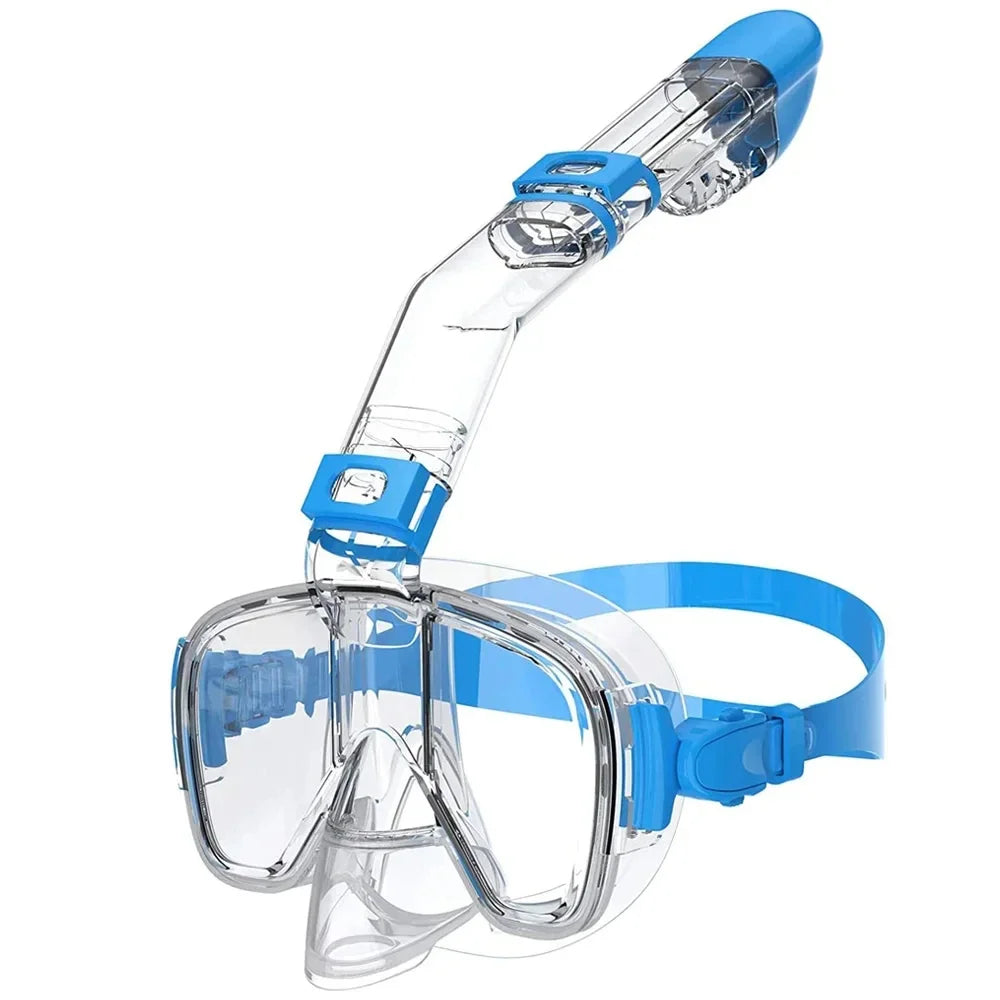 Underwater Snorkeling Half face Face  Swimming Mask Set Scuba Diving Respirator Masks Anti Fog Safe Breathing for Adult