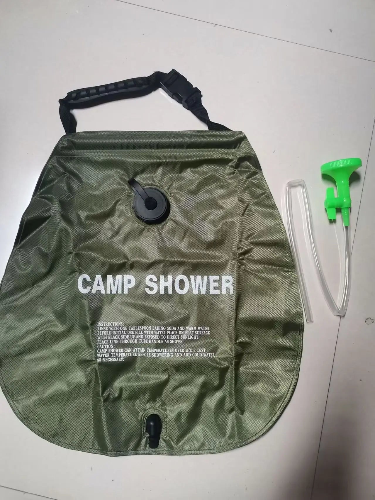 20L Portable Solar Heated Camping Shower Bag with Shower Head