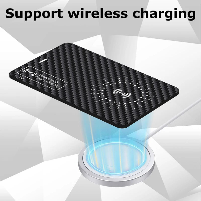 Ultra Slim Tracking Card Wireless Charging With Apple Find My IPX68 Waterproof Thin Tracker Keys Suitcase Bag Locator