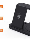 4 in 1 Foldable Wireless Charging Station For iPhone 16 15 14 13 12 Apple Watch 7/6 For Samsung Galaxy Watch Chargers 4/3