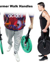 Heavy Duty Farmers Walk Straps Weightlifting Handle Straps for Barbell Plates Black Metal Gym Handles Functional Exercise Equipment