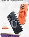 Magnetic Leather for Magsafe Case for iPhone 16 15 14 Pro Max 16Pro Ring Luxury Lens Protection Holder Phone Back Cover