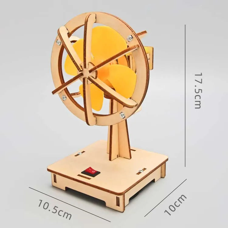 DIY Science Toys Wooden Puzzle Assembled Model Aviation Satellite Fan Solar Energy Science Discovery STEAM Education