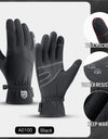 Outdoor Cycling in Autumn and Winter Windproof Anti slip Wear-resistant Velvet and Warm Riding Long Finger Gloves