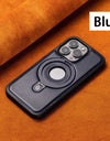 Leather for Magsafe Case For iPhone 16 15 Pro Max 14 Plus 16Pro Luxury Protection Magnetic Ring Holder Back Cover