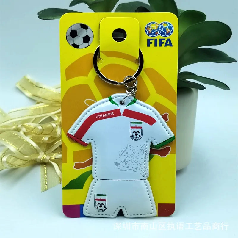 Football Jersey Keychain Soccer Team Shirt Bag Charm Sports Souvenir