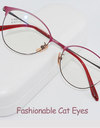Retro Cat Eye Butterfly Eyewear Ultra Light Alloy Spectacle Optical Prescription Glasses Frames