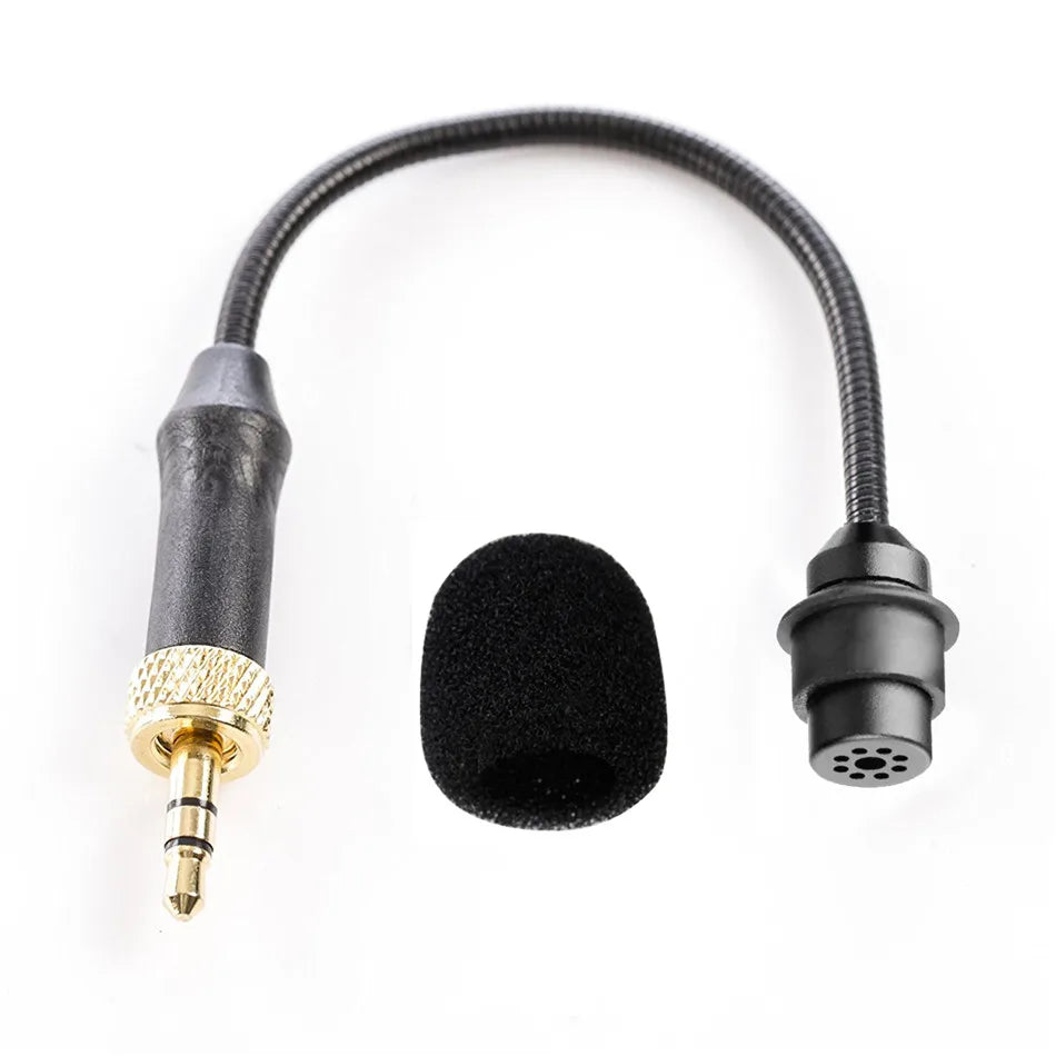 3.5mm TRS Locking-Type Gooseneck Omnidirectional Flexible Audio Microphone for Wireless Lavalier Microphone System BY-UM2