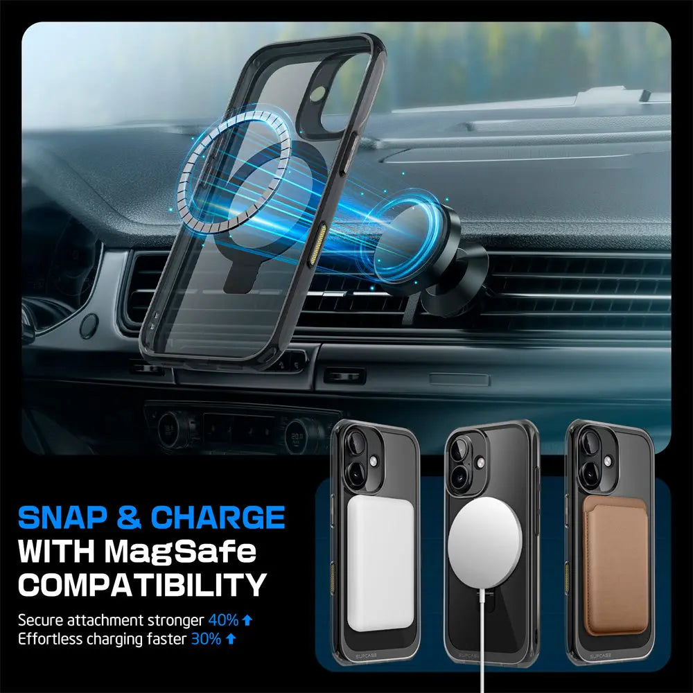 For iPhone 16 Case with Camera Control Capture Button UB Mag Stand Series Shockproof Protective  Phone Case