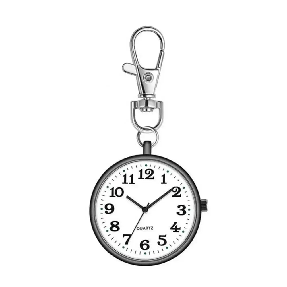Moveable Pointer Watch Keychain for Women Men Trendy Electronic Clock Key Chain Child Gift Car Key Ring Accessories