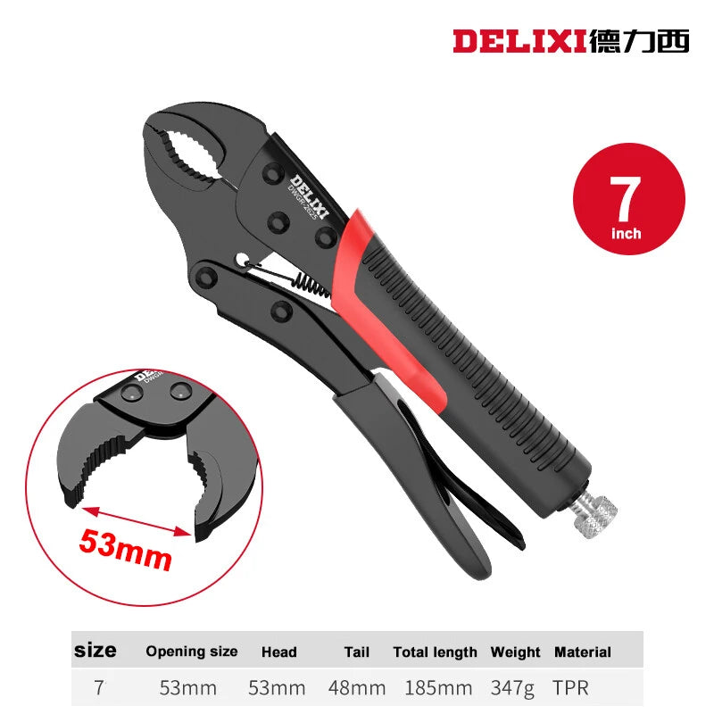 Multifunctional Pliers Adjustable Plate Hand Clamp Locking Pliers Universal Manual Pressure Industrial-grade Round Nose Pliers