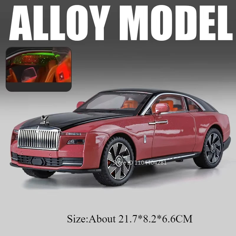 1:24 Rolls-Royce Dawn Spectre Car Toys Diecast Alloy Model Doors Opened Sound Light Pull Back Miniature Vehice Boy Birthday Gift
