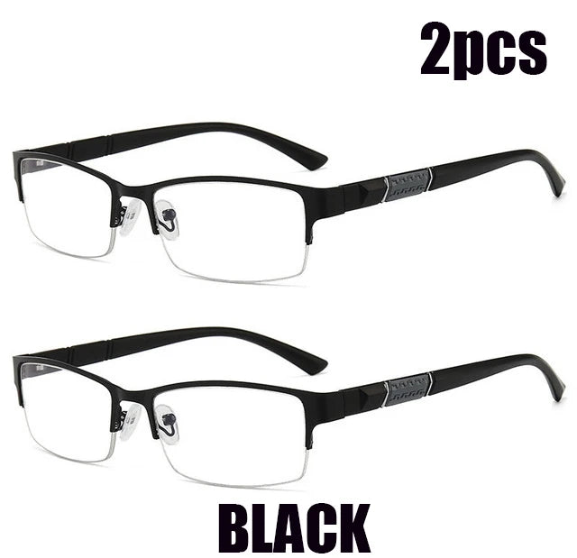 Half-frame Reading Glasses High Quality Business Glasses Presbyopia Eyeglasses 1.0 2.0 3.0