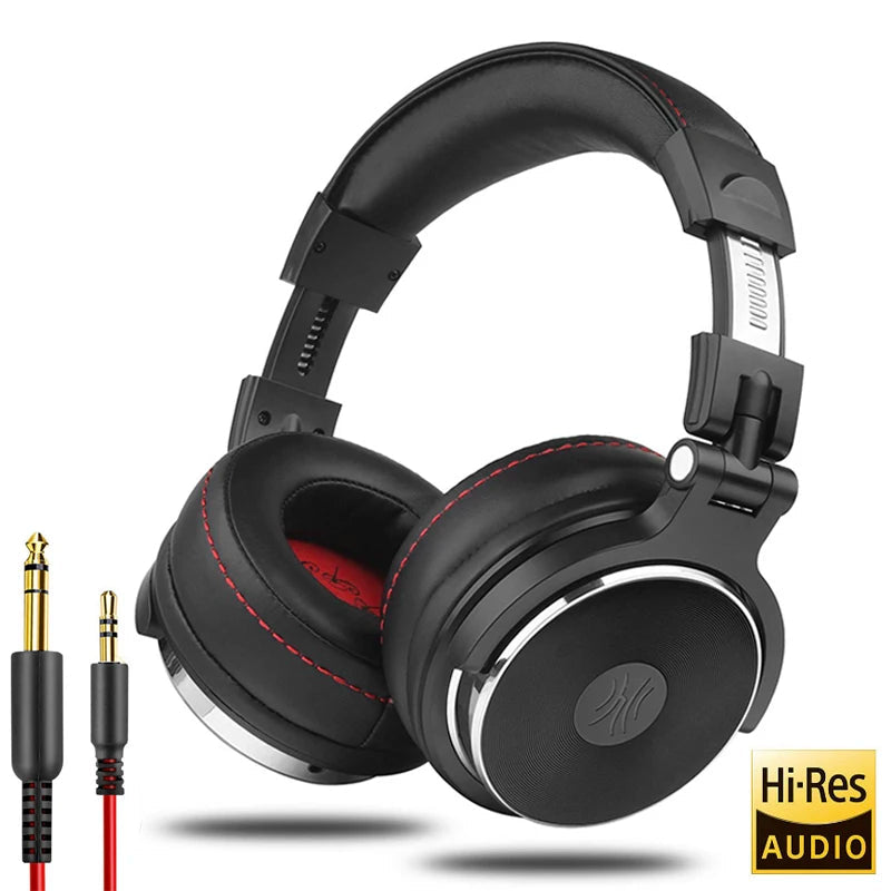 Wired Headphones Professional Studio Pro 10/30/50 DJ Headphones With Microphone Over Ear HiFi Hi-Res Monitor Headset