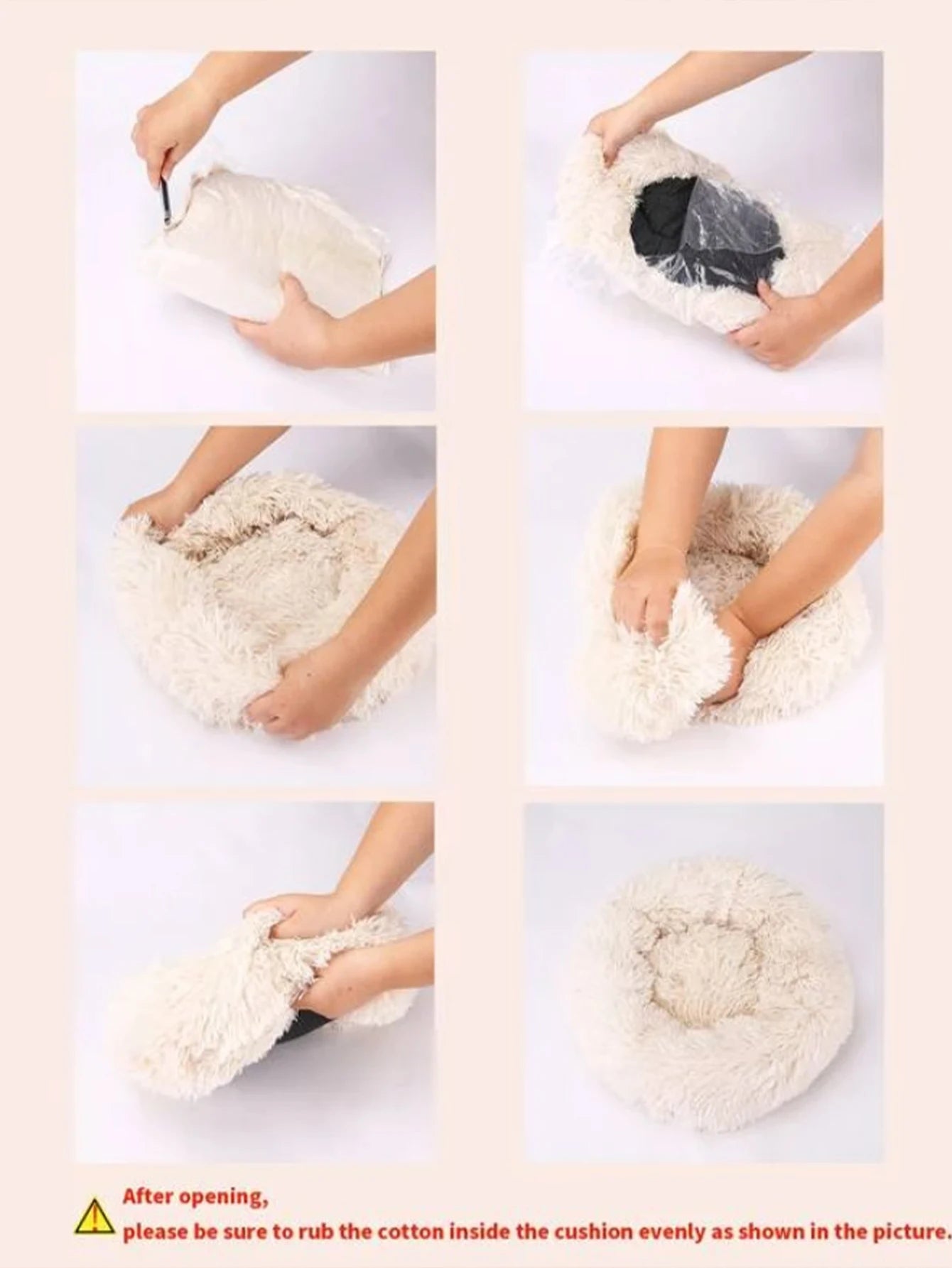 Washable Plush Dog Bed Fluffy Pet Sofa Cushion