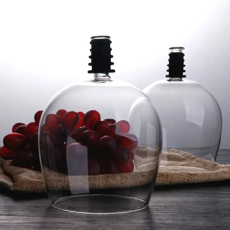 270/500ml Red Wine Glass Goblet To Drink Straight From The Bottle Drink Directly Clear Champagne Glass Cup With Silicone Seal