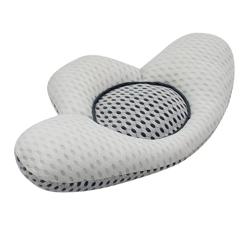 54*34*6CM Waist Pillow Adjustable Height Lumbar Support Ergonomics Sleeping Pillow Natural Buckwheat Shell Cushion