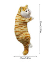 Simulation cat plush Doll Realistic Cute Cat Furry Hanging Ornaments Car Decoration Stuffed Animals Sculptures creative gift