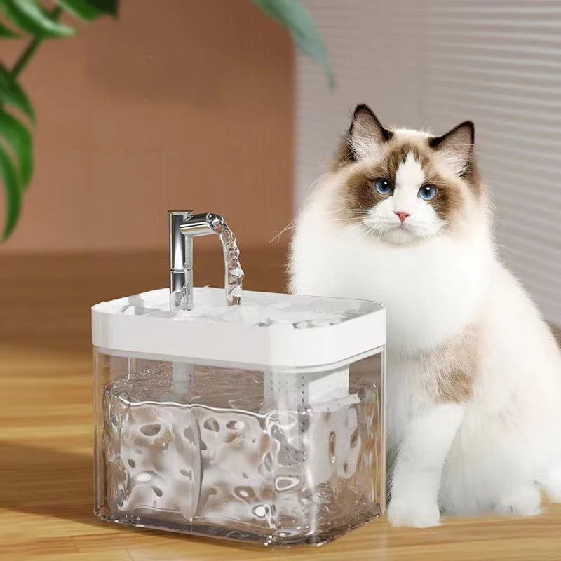 1500ML Automatic Pet Fountain - Fresh and Filtered Water Pet Drinking Dispenser Drinker for Cats Puppies - Ideal for Indoor Use