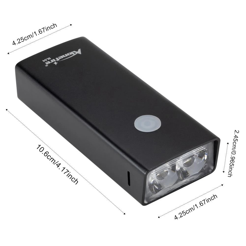2 In 1 Rechargeable T6 LED Flashlight And Bicycle Light