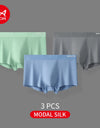 3-Pack Men’s Modal Boxer Shorts – 80 Count, Seamless Silk Crotch
