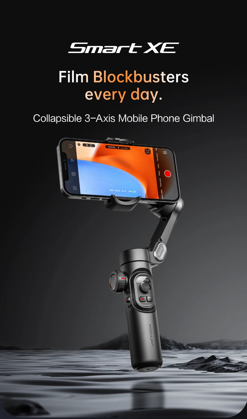 3-Axis Handheld Gimbal Stabilizer SmartXE for Smartphone for iPhone Android AI Face Tracking TikTok Vlog