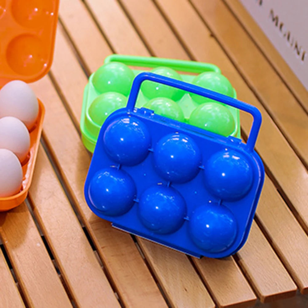 6-Grid Portable Egg Storage Box – Shockproof & Drop-Resistant Refrigerator Egg Organizer Case