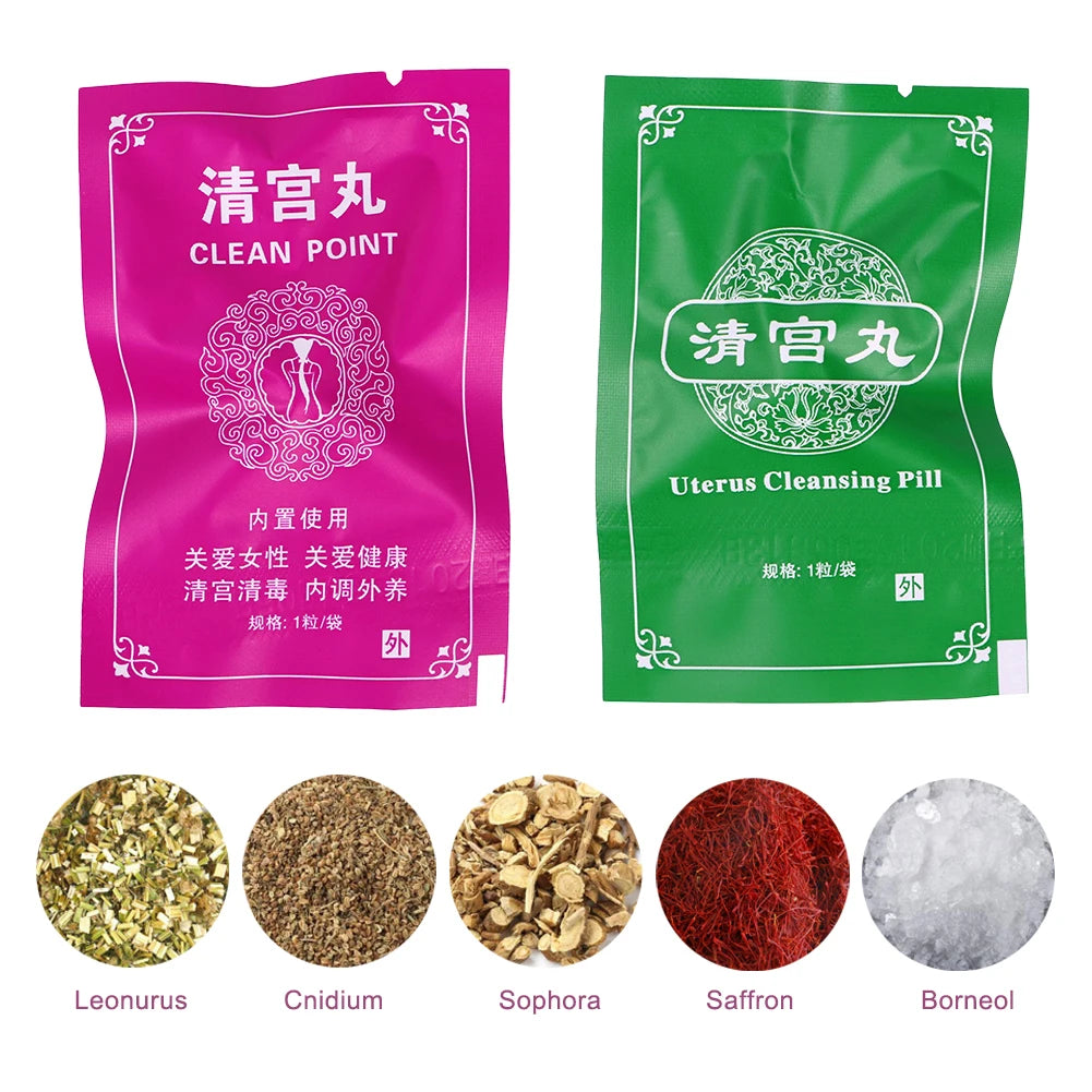 Original Chinese Bang De Li Beautiful Life Yoni Detox Pearls for Women Fertility Womb Fibroid Medical Swab Tampons Case