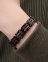 Fashion Bracelet for Metal Stainless Steel Wood Strap Jewelry Bracelets