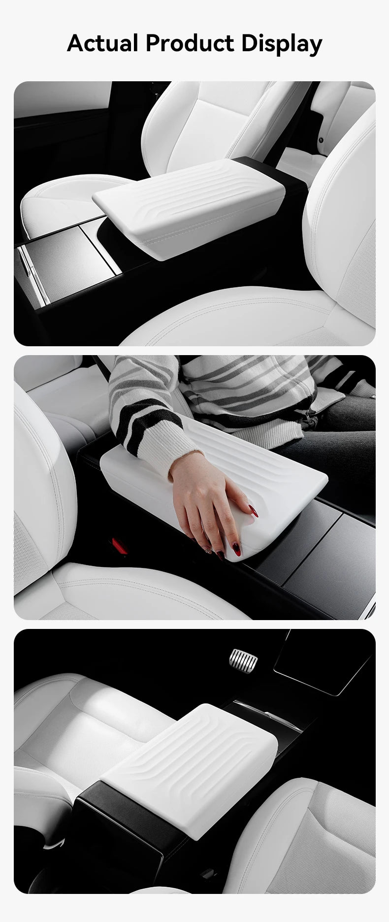 TPE Armrest Cover for Tesla Model Y Juniper Model YL and Model 3 Highland Center Console Protector
