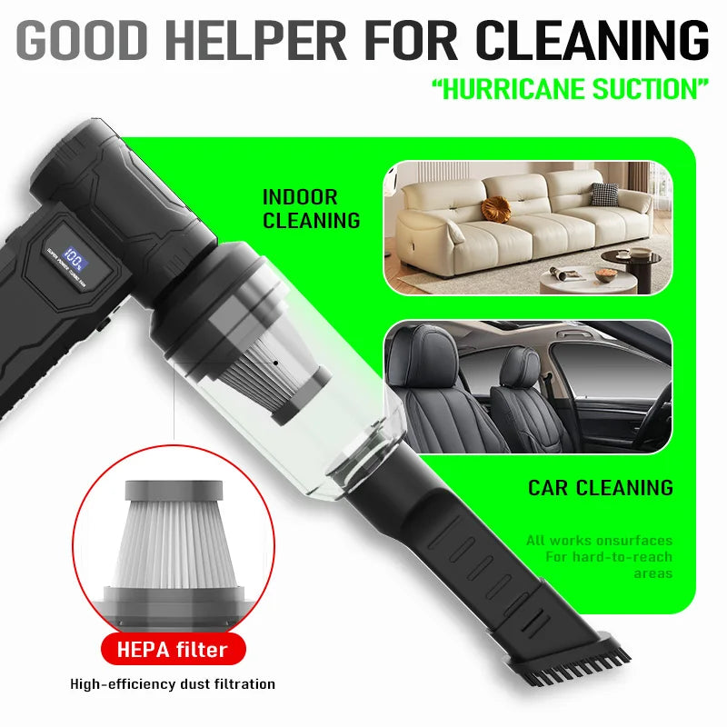 Air Blower Portable Turbo Fan 580000RPM Electric Cleaning Tool Rechargeable Dust Blower for Home Office
