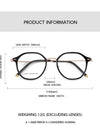 Ultra-light Fashion Flexible TR90 Eyewear Men Retro Round Decorative Optical Prescription Eyeglasses Frame