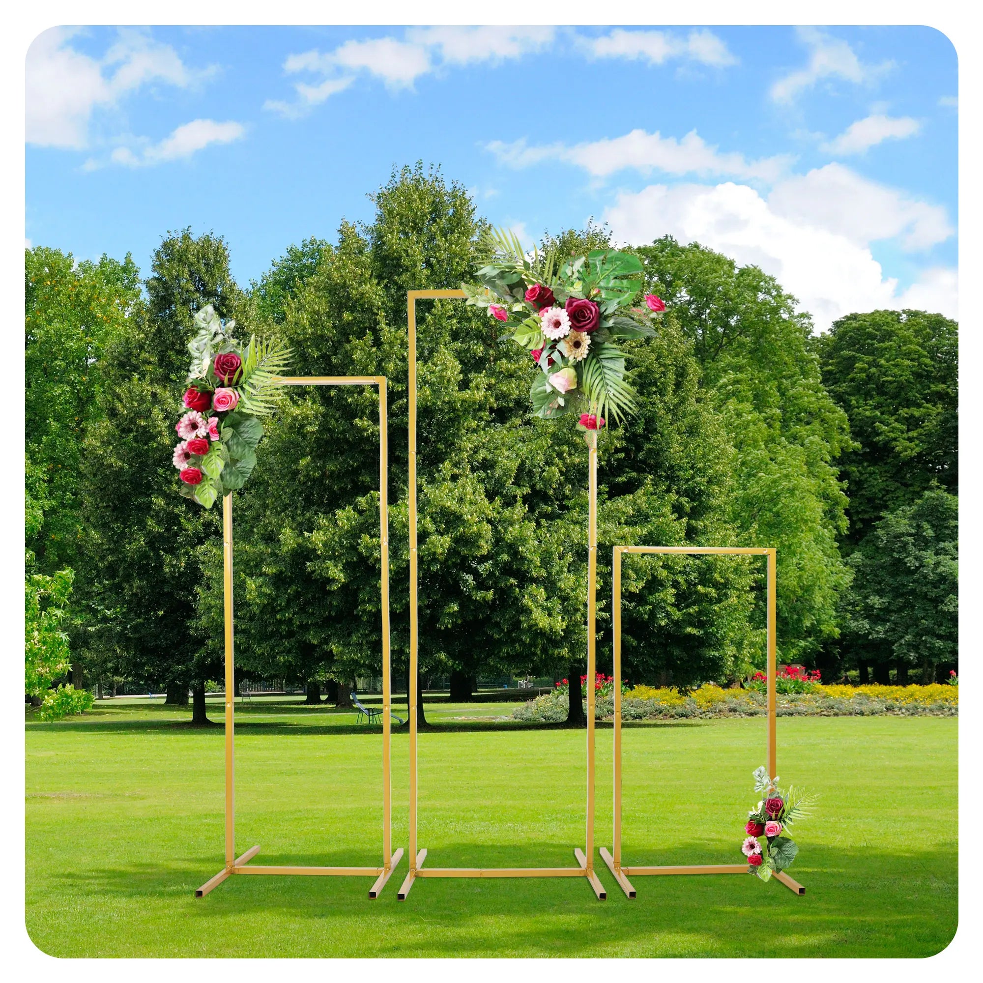 Wedding Arch Metal Iron Backdrop Stand Wedding Floral Decoration Props Birthday Party Balloon Arch Backdrop Stand  Shower