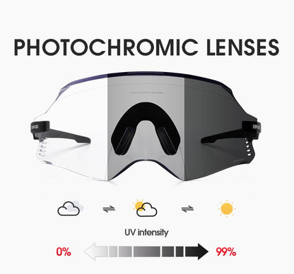 Photochromic Cycling Glasses UV400 Sports Sunglasses Men MTB Cycling Eyewear Road Bike Goggles Outdoor Bicycle Glasses