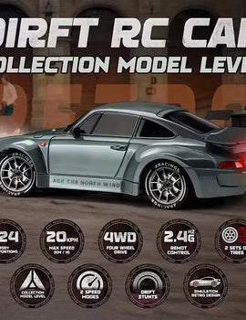 RC Drift Car With LED Light 2.4G Radio 20KM/h High Speed Remote Control Racing Cars Vehicle Model Toy Gift for Boy Girl