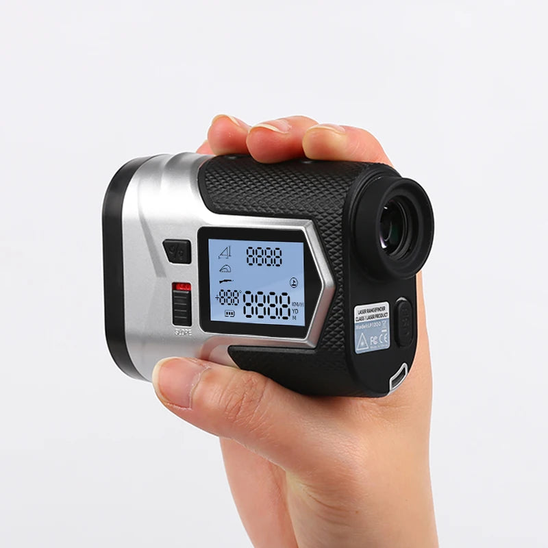 Rechargeable Golf Laser Rangefinder 1200m 650m with Slope Adjusted Flag-Lock Vibration Distance Meter Telescope Hunting