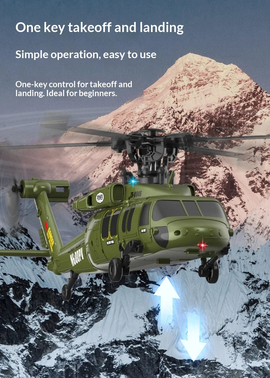 Remote Control Military Helicopter With Optical Flow Positioning