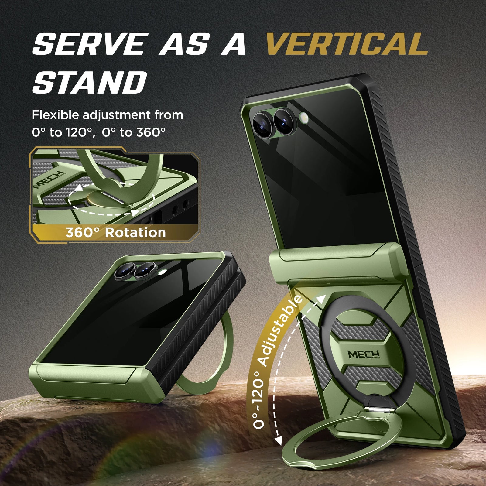 Magsafe  Stand for Z Flip 7 Case with Privacy Screen Protector Full Coverage Hinge Protection Shockproof Slim Phone Case