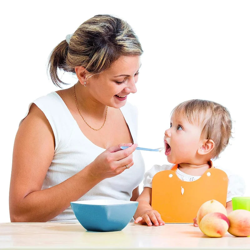 Soft Silicone  Spoon  Complementary Food Feeding Training Spoon for s Soft Tip Spoon 's Tableware